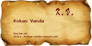 Kokas Vanda névjegykártya